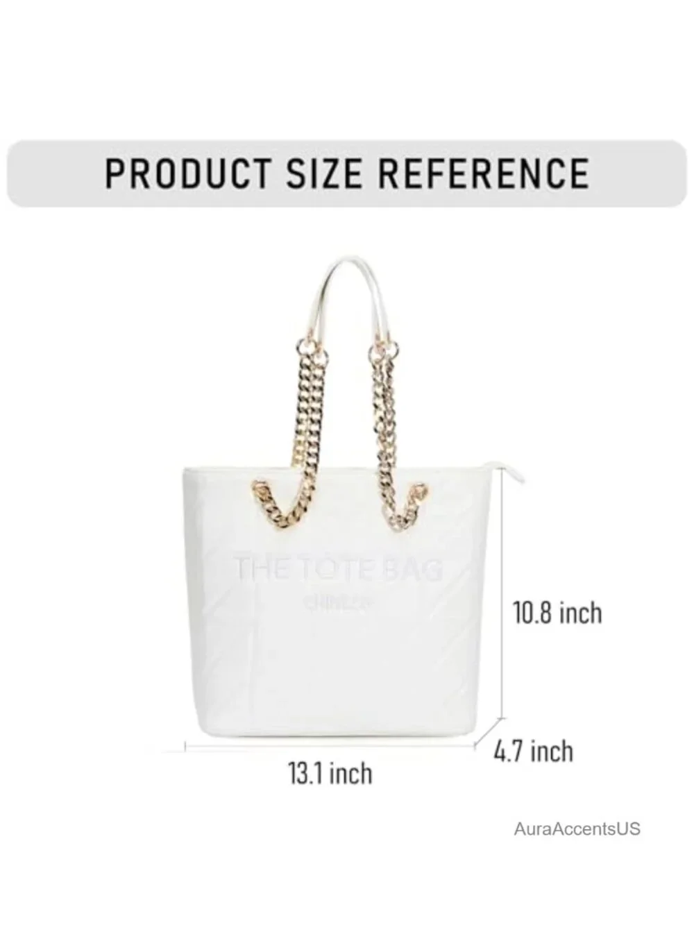 Medium Top Handle Tote Bag with Zipper, Faux Leather
